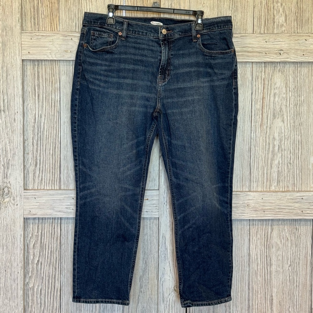 Old Navy Dark Blue Straight Leg Women's Jeans NWOT Sz 14